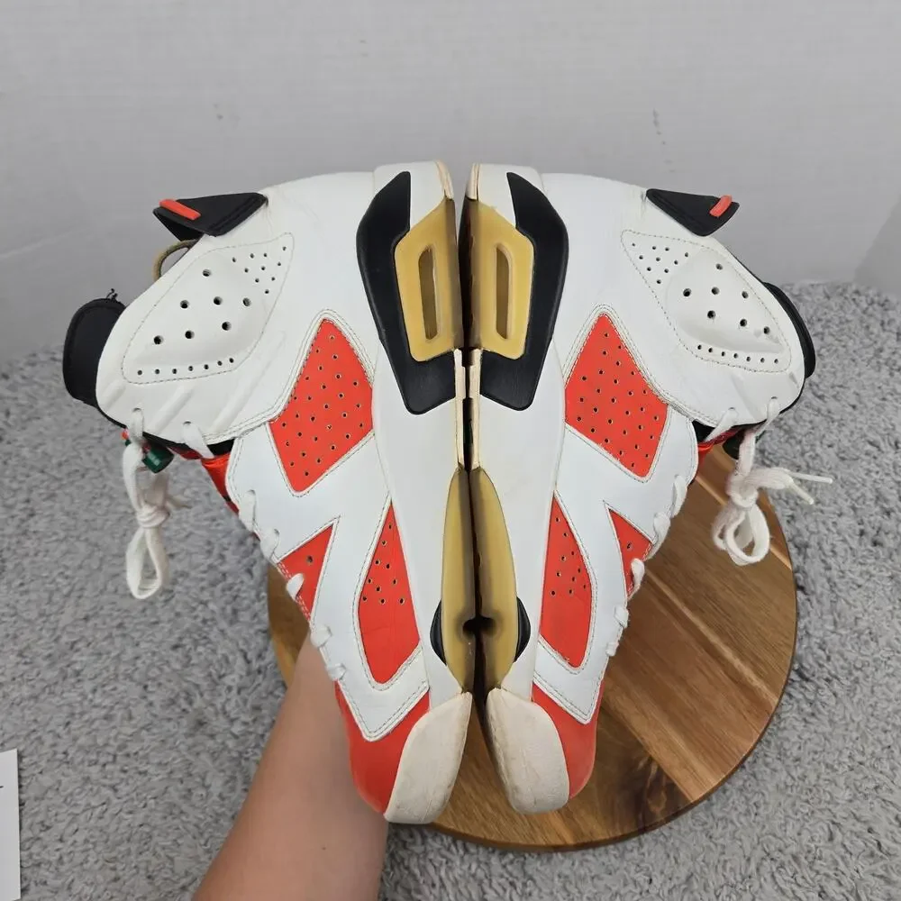 Jordan 6 Retro Men 11 Gatorade Like Mike White Daily Athletic Sneaker 384664-145